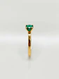 Anillo Solitario Jardín de Esmeralda Oro 18k - Miniatura 3