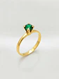 Anillo Solitario Jardín de Esmeralda Oro 18k - Miniatura 4