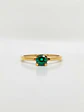 Anillo Solitario Jardín de Esmeralda Oro 18k - Miniatura 5