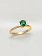 Anillo Solitario Jardín de Esmeralda Oro 18k - Miniatura 6