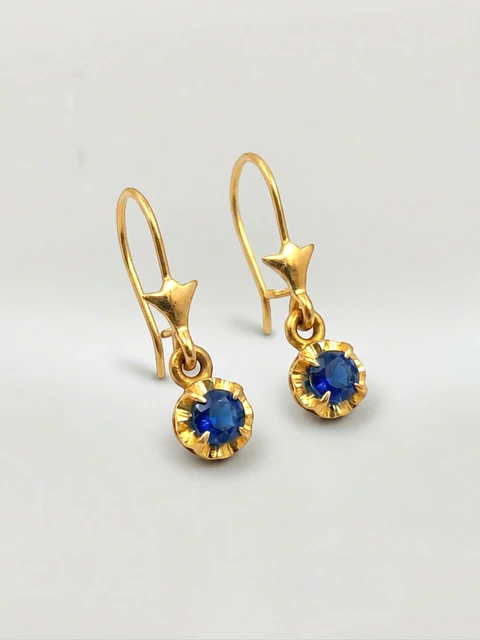 Aros Chatón Zafiro Colgante de Gala Oro 18k