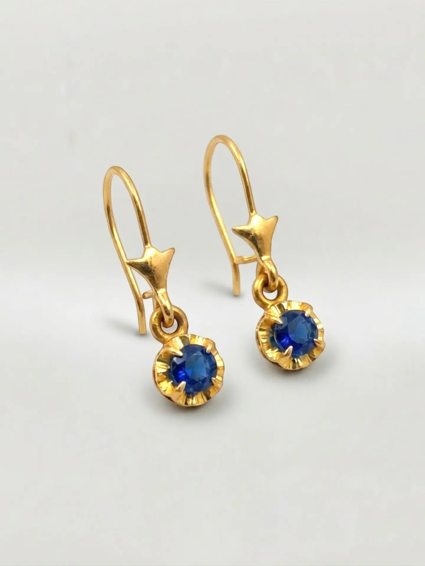 Aros Chatón Zafiro Colgante de Gala Oro 18k 1