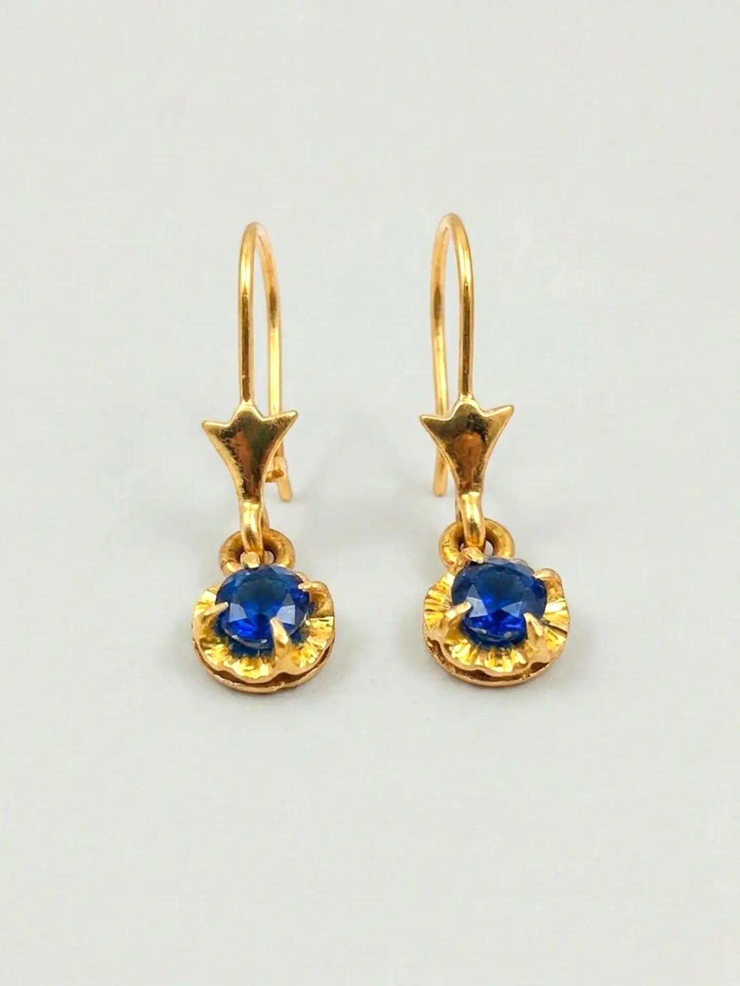 Aros Chatón Zafiro Colgante de Gala Oro 18k 2