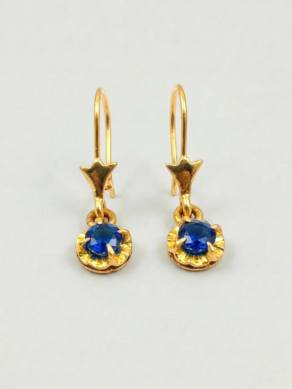 Aros Chatón Zafiro Colgante de Gala Oro 18k 2
