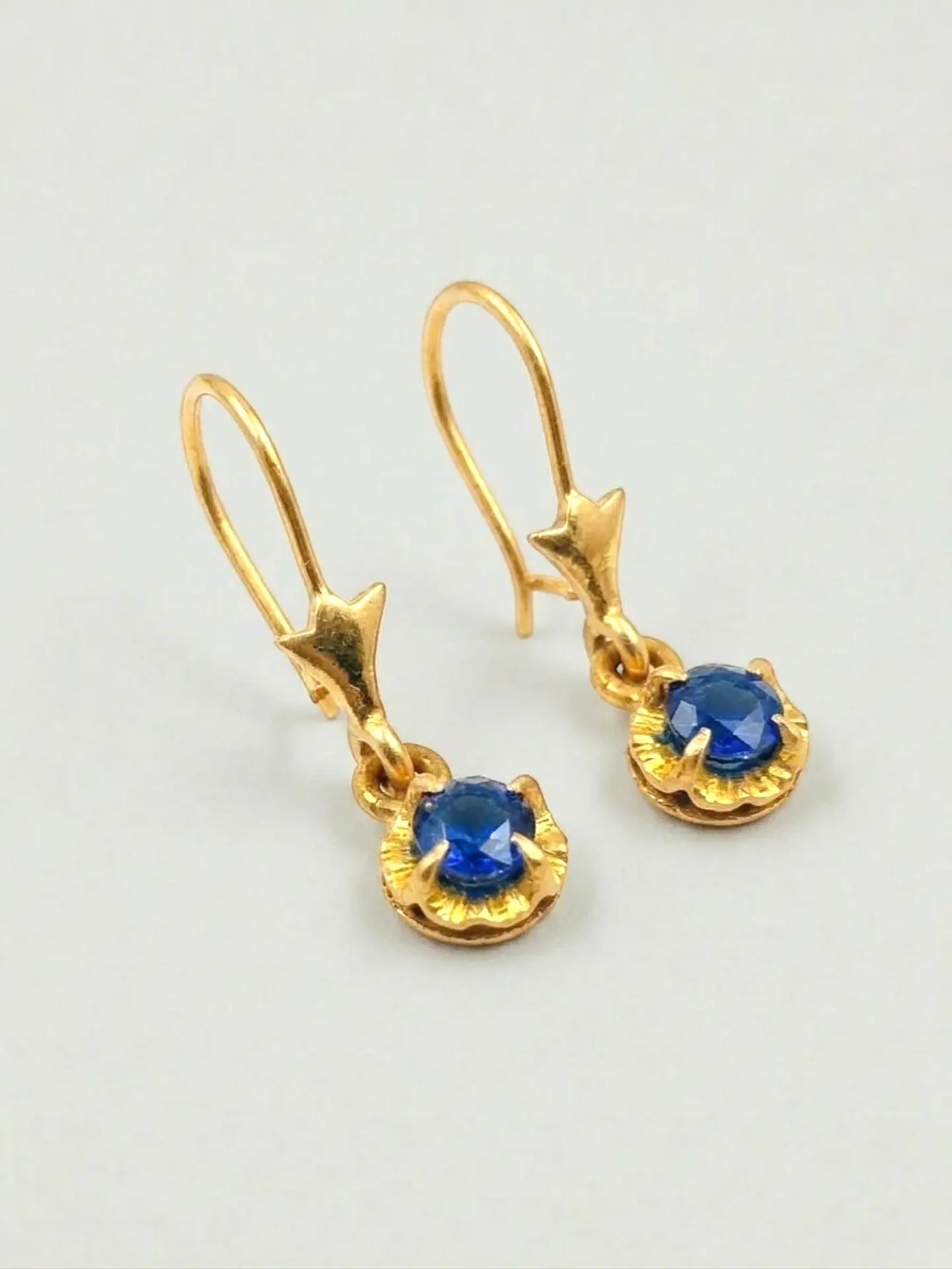 Aros Chatón Zafiro Colgante de Gala Oro 18k 4