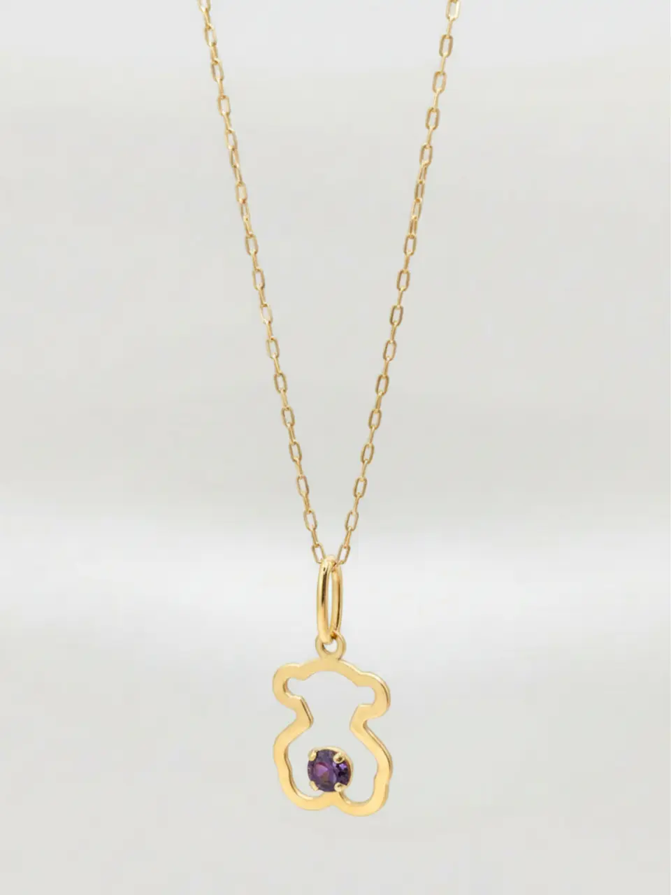 Cadena Osito Ternura con Amatista Oro 18k 2