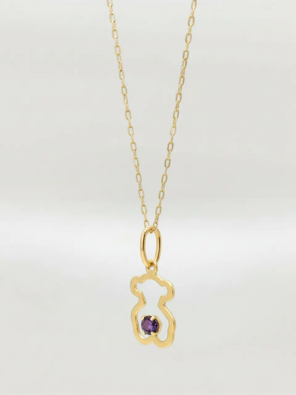 Cadena Osito Ternura con Amatista Oro 18k 3