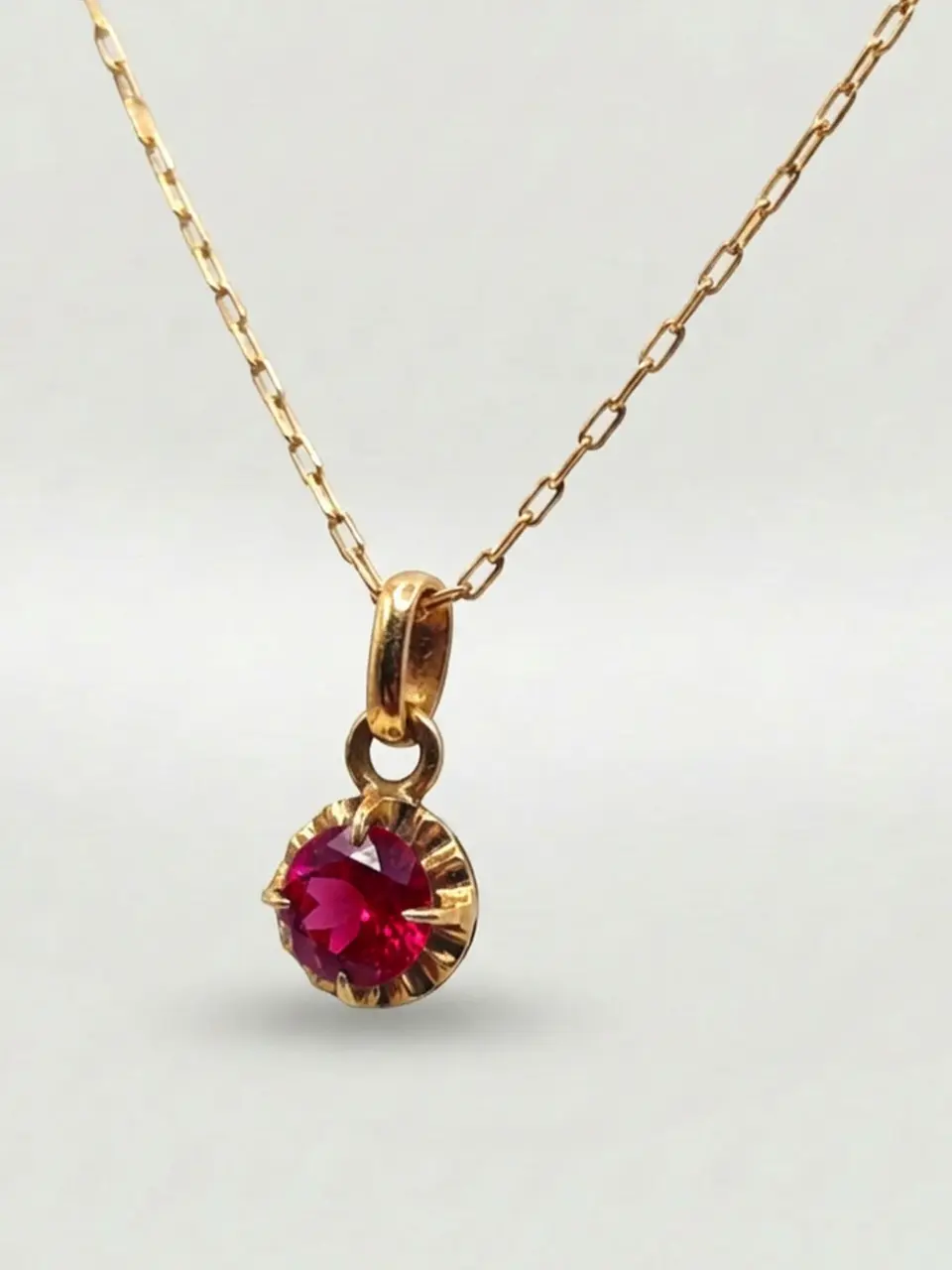 Cadena Chatón Pasión de Rubí redondo Oro 18k 4