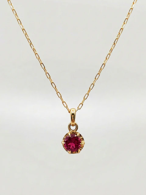 Cadena Chatón Pasión de Rubí redondo Oro 18k