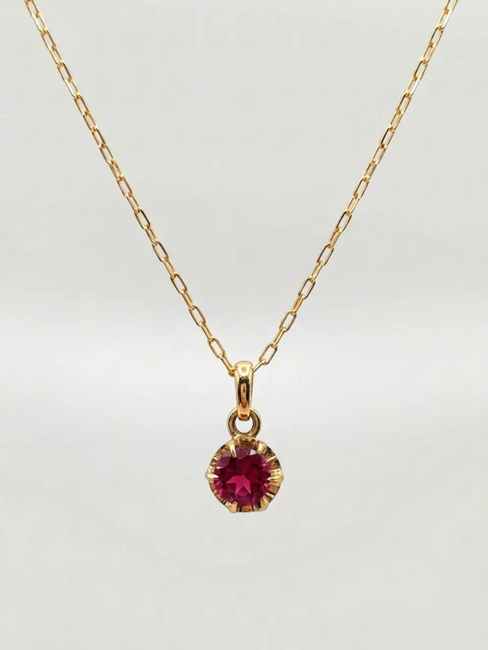 Cadena Chatón Pasión de Rubí redondo Oro 18k 1
