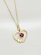 Cadena Corazón de Rubi Oro 18k - Miniatura 1