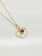 Cadena Corazón de Rubi Oro 18k - Miniatura 3