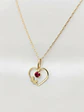 Cadena Corazón de Rubi Oro 18k - Miniatura 4
