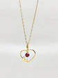 Cadena Corazón de Rubi Oro 18k - Miniatura 2