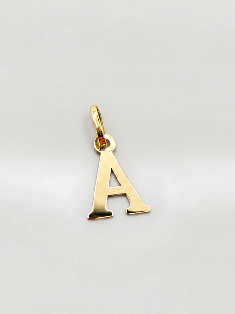 Colgante Letra Identidad Oro 18k