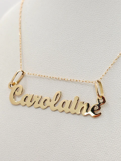 Cadena Identidad con Nombre Oro 18k