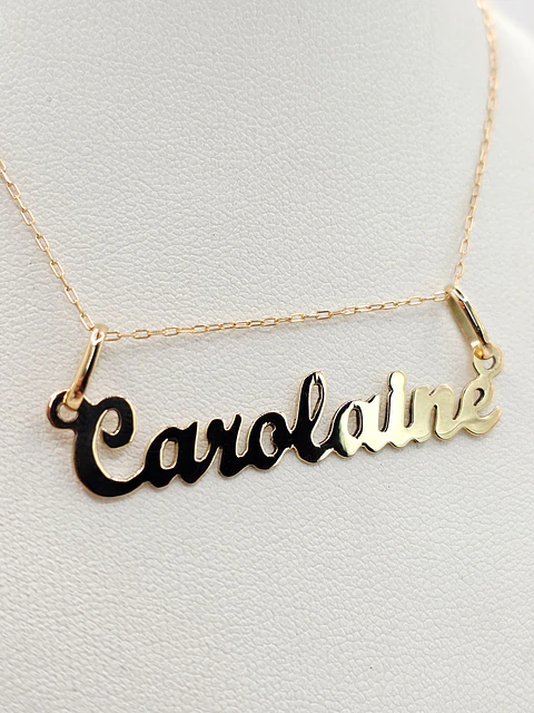 Cadena Identidad con Nombre Oro 18k