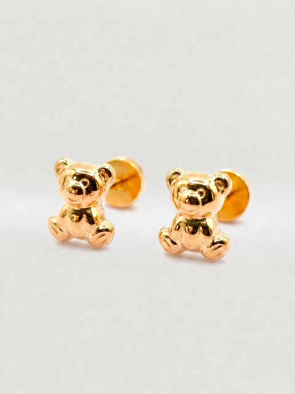 Aros Ositos Ternura Oro 14k 4