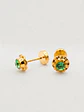 Aros Abridores Jardín de Esmeralda Mediano Oro 14k - Miniatura 2