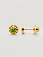 Aros Abridores Jardín de Esmeralda Mediano Oro 14k - Miniatura 4
