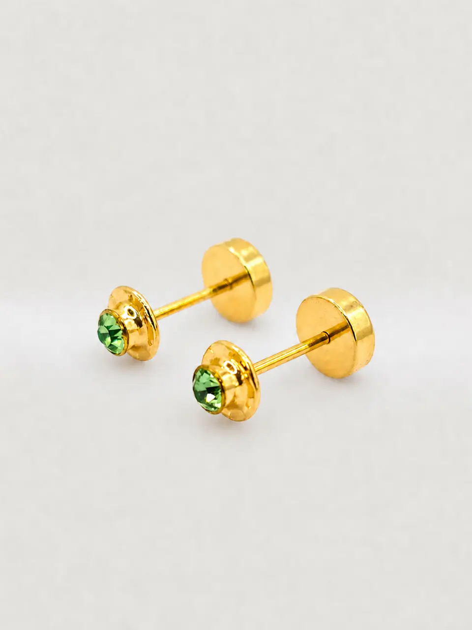 Aros Abridores Jardín de Esmeralda Chico Oro 14k 3