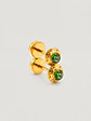Aros Abridores Jardín de Esmeralda Chico Oro 14k - Miniatura 4
