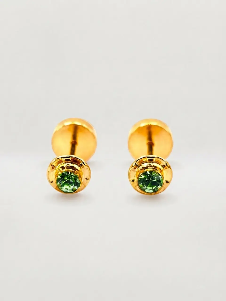 Aros Abridores Jardín de Esmeralda Chico Oro 14k 5