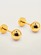 Aros Esfera Mediano Oro 14k - Miniatura 2