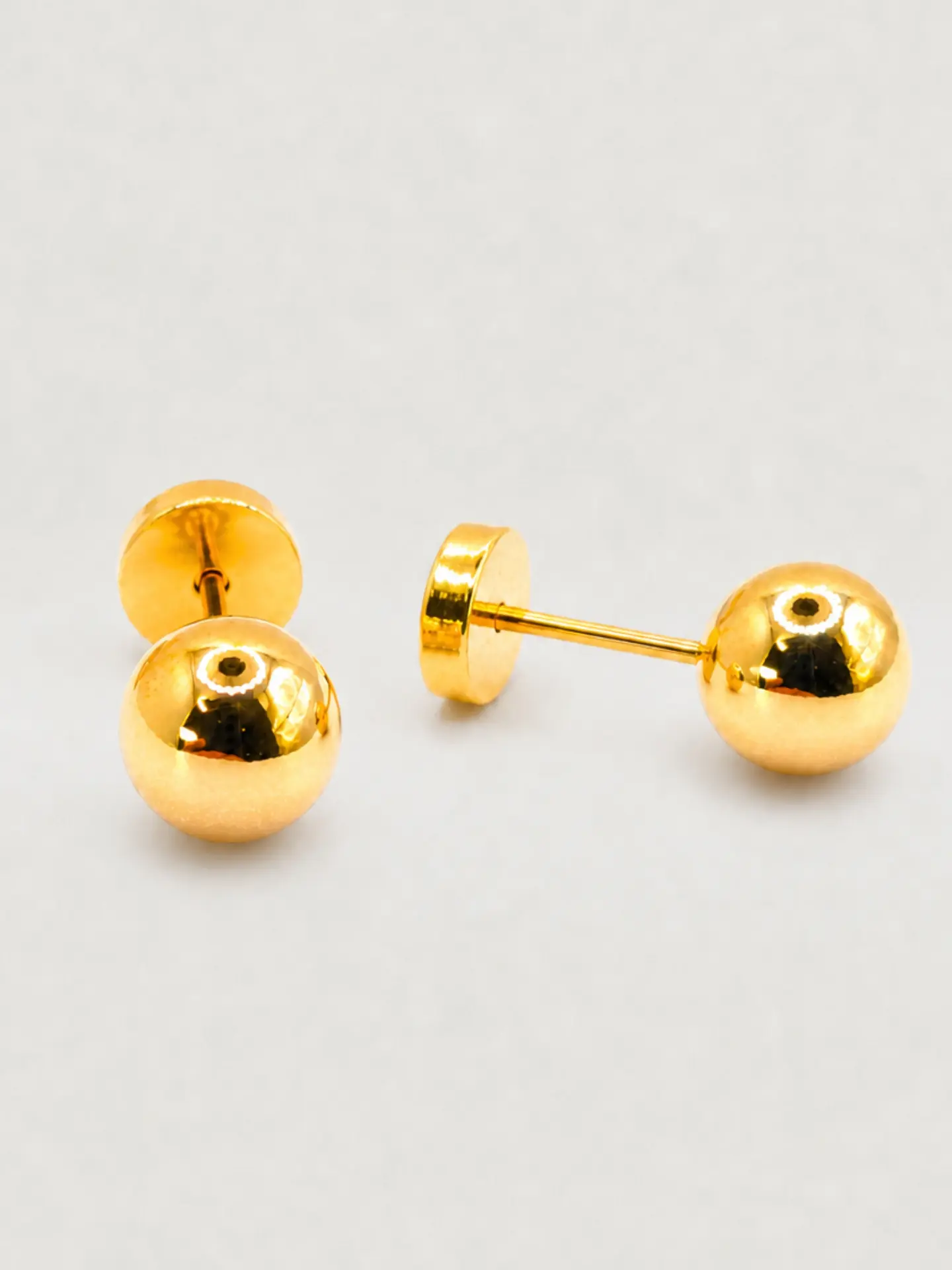Aros Esfera Mediano Oro 14k 3