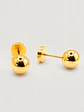 Aros Esfera Mediano Oro 14k - Miniatura 3