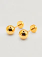 Aros Esfera Mediano Oro 14k - Miniatura 5