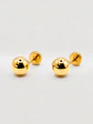 Aros Esfera Grande Oro 14k - Miniatura 2