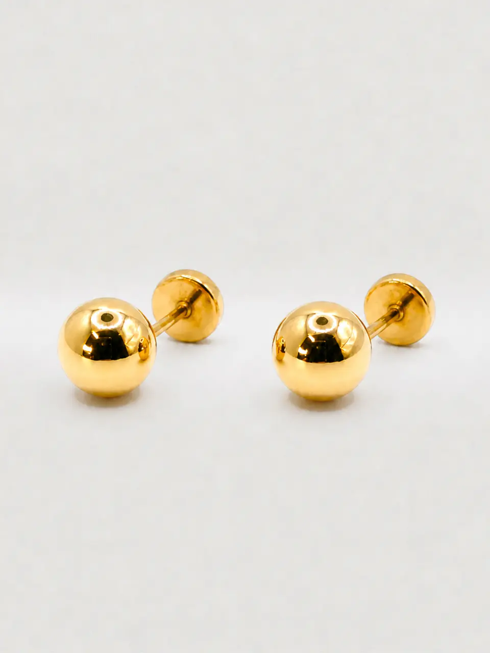 Aros Esfera Grande Oro 14k 2