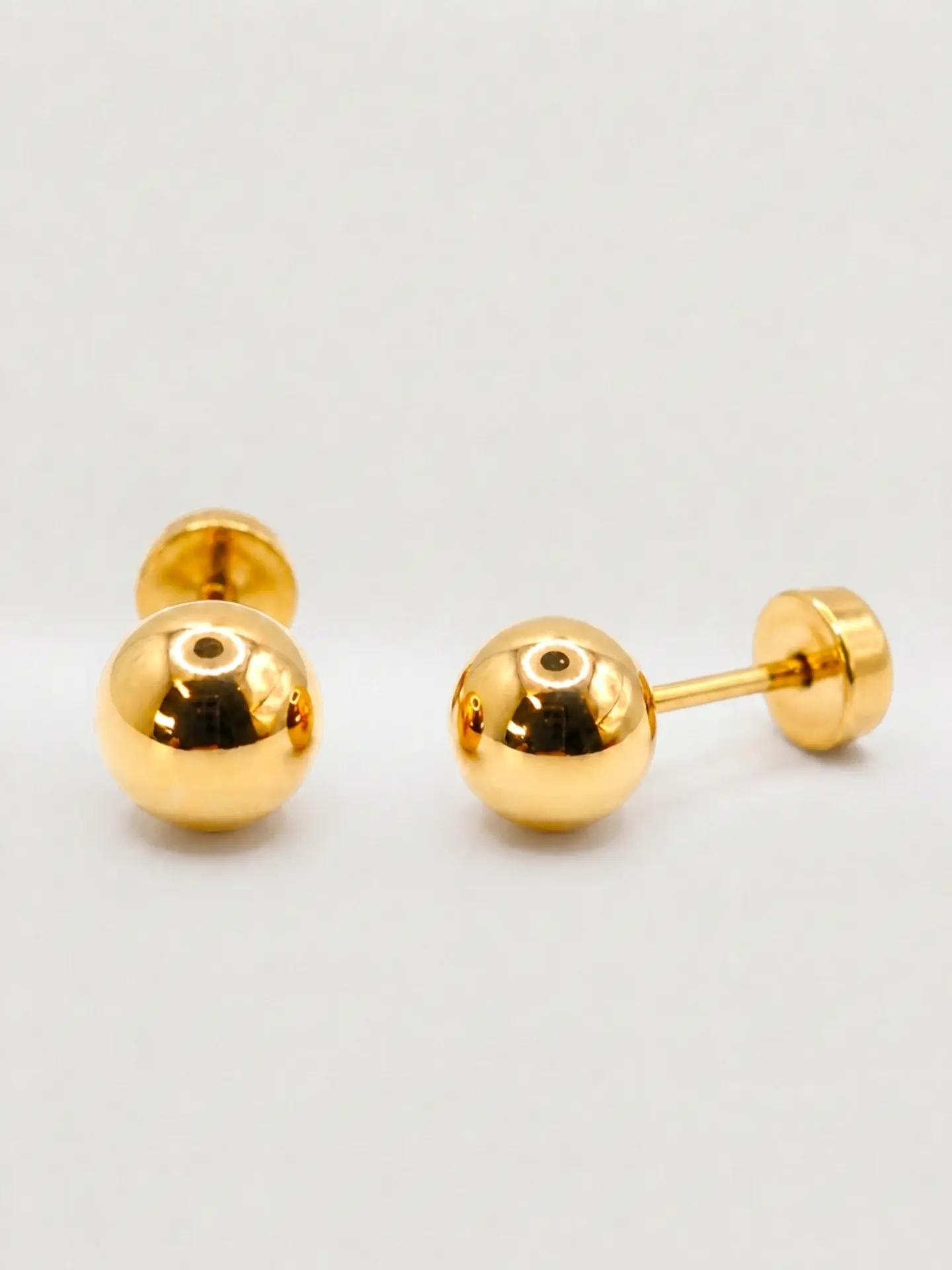 Aros Esfera Grande Oro 14k 3