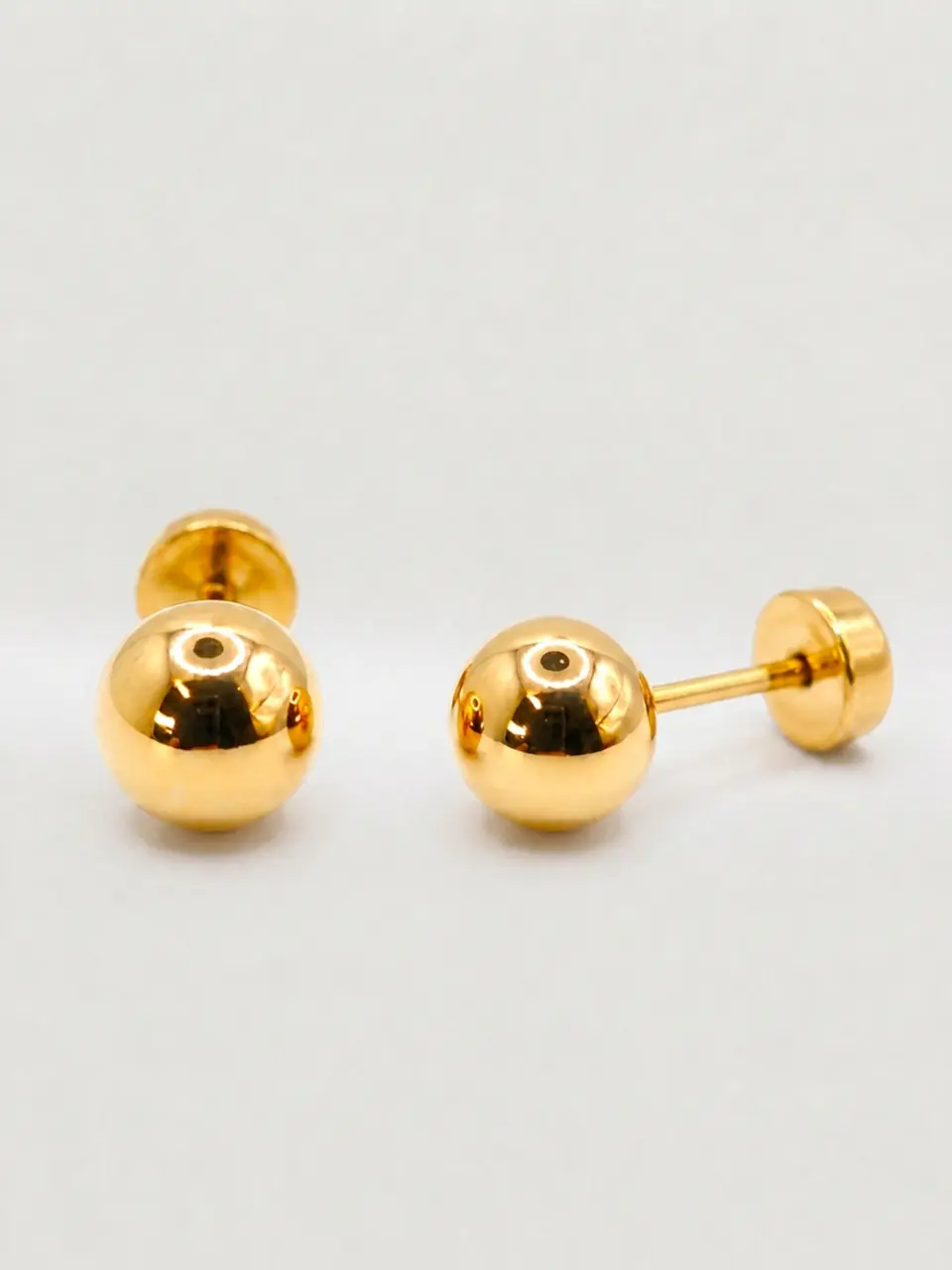 Aros Esfera Grande Oro 14k 3