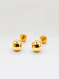 Aros Esfera Grande Oro 14k - Miniatura 4