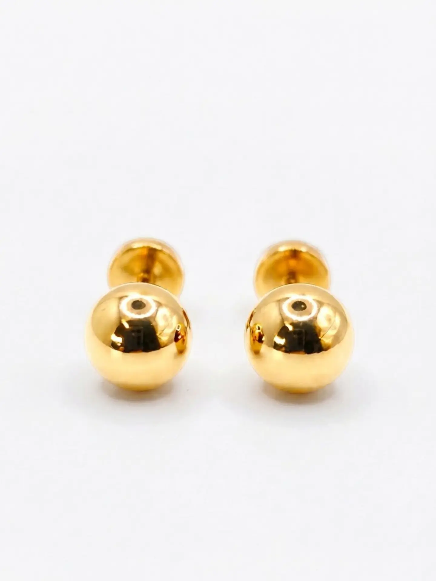 Aros Esfera Grande Oro 14k 1
