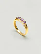 Anillo Medio Cintillo Mística Amatista  Oro 18k - Miniatura 1