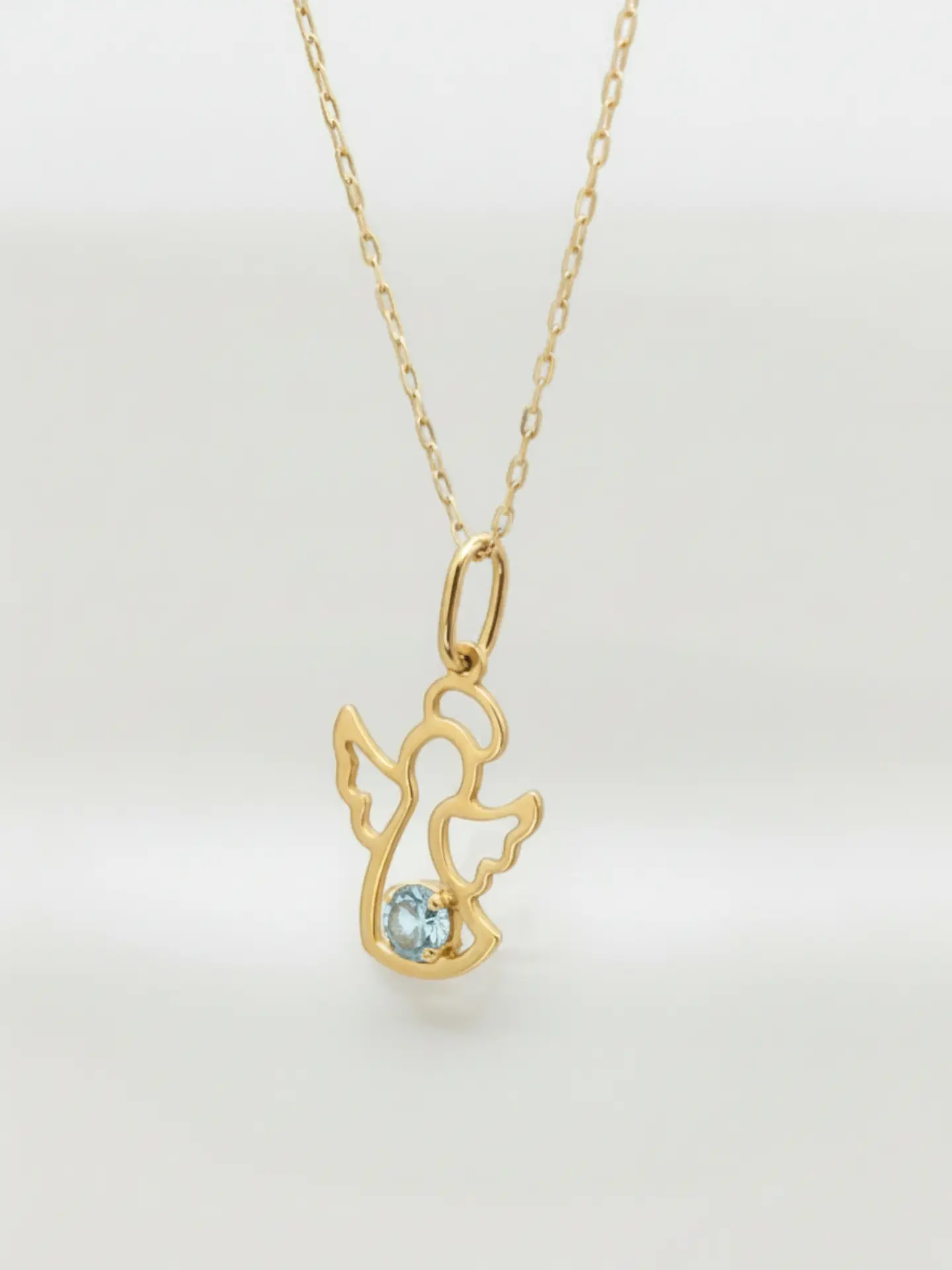 Cadena Ángel de la Guarda Rosa de Francia Oro 18k 4