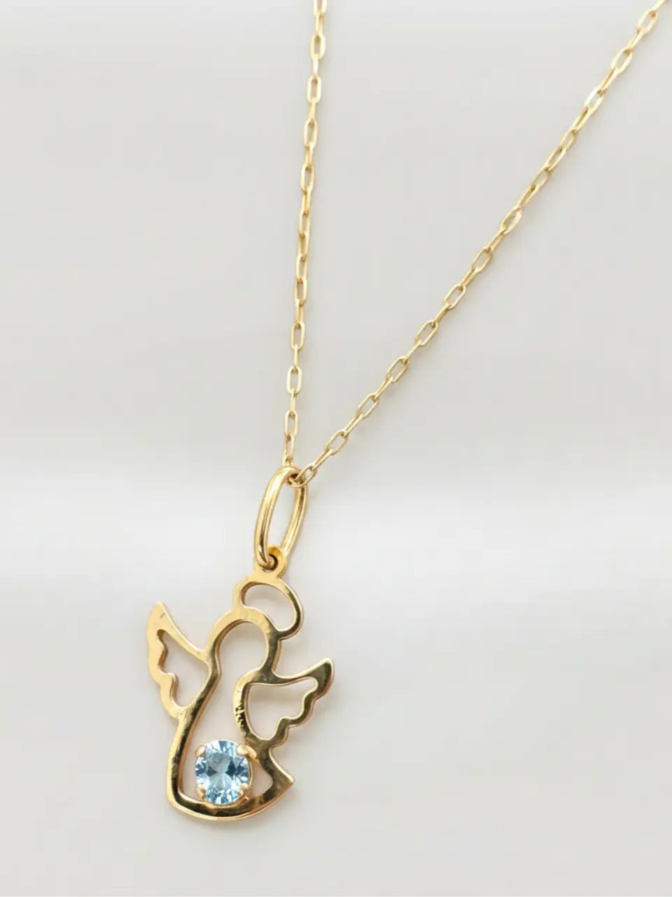 Cadena Ángel de la Guarda Rosa de Francia Oro 18k 2