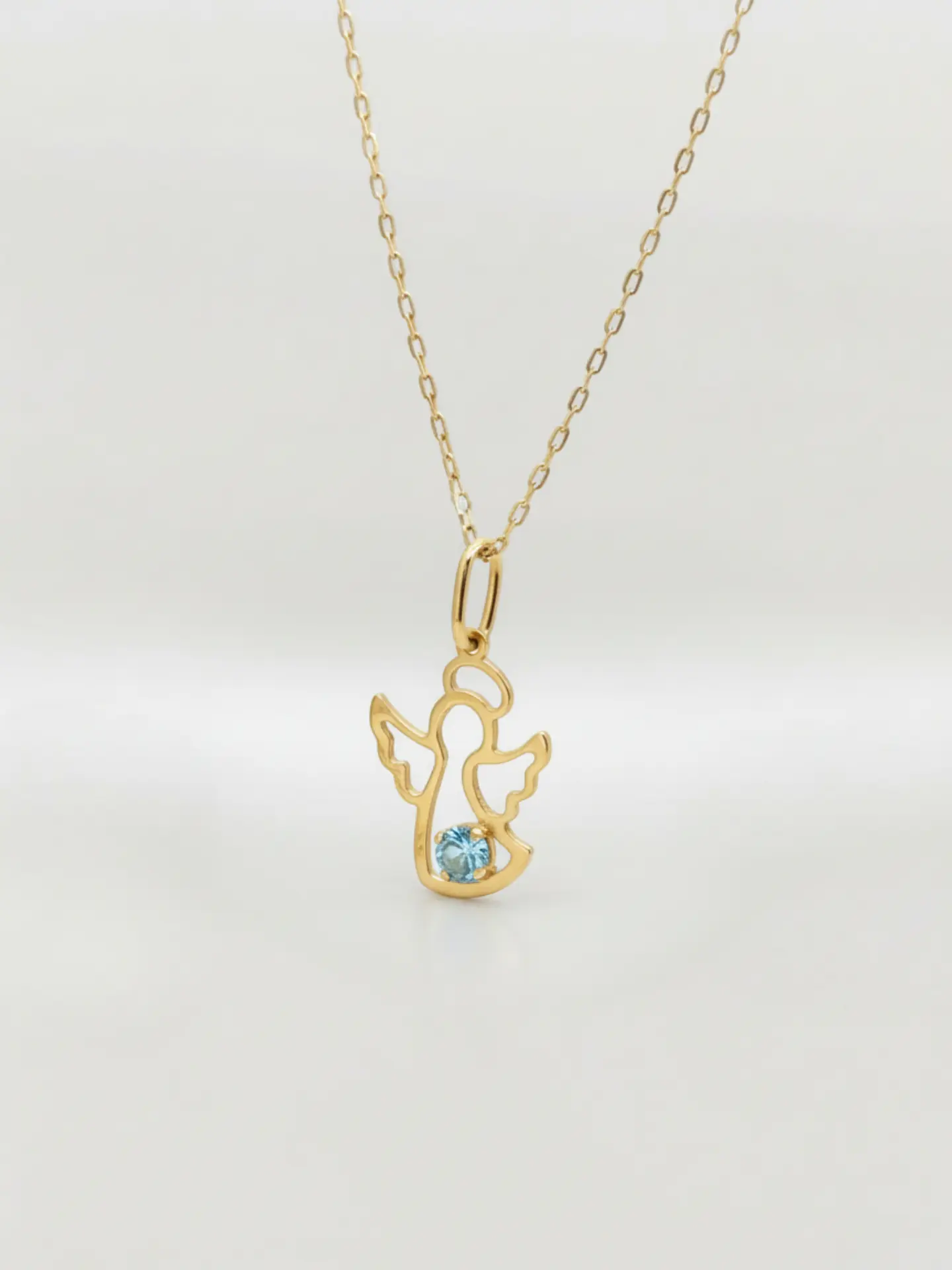 Cadena Ángel de la Guarda Rosa de Francia Oro 18k 3