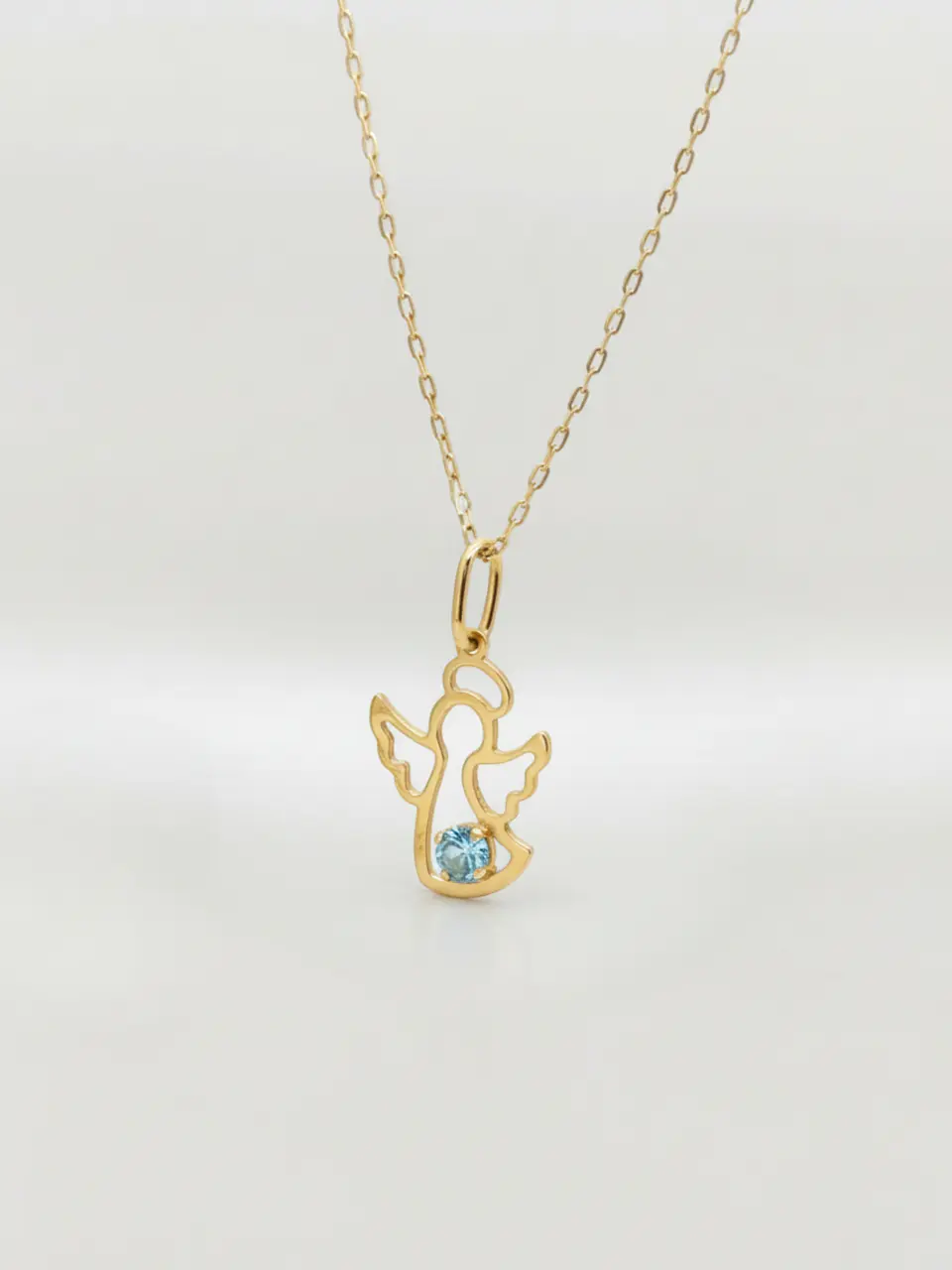 Cadena Ángel de la Guarda Rosa de Francia Oro 18k 3