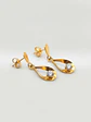 Aros Gota Brillo de Circón Oro 18k - Miniatura 1