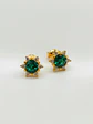 Aros Roseta Jardín de Esmeralda y Circones Grande Oro 18k - Miniatura 2