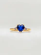 Anillo Princesa Corazón de Zafiro y Circones Oro 18k - Miniatura 5