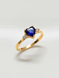 Anillo Princesa Corazón de Zafiro y Circones Oro 18k - Miniatura 6