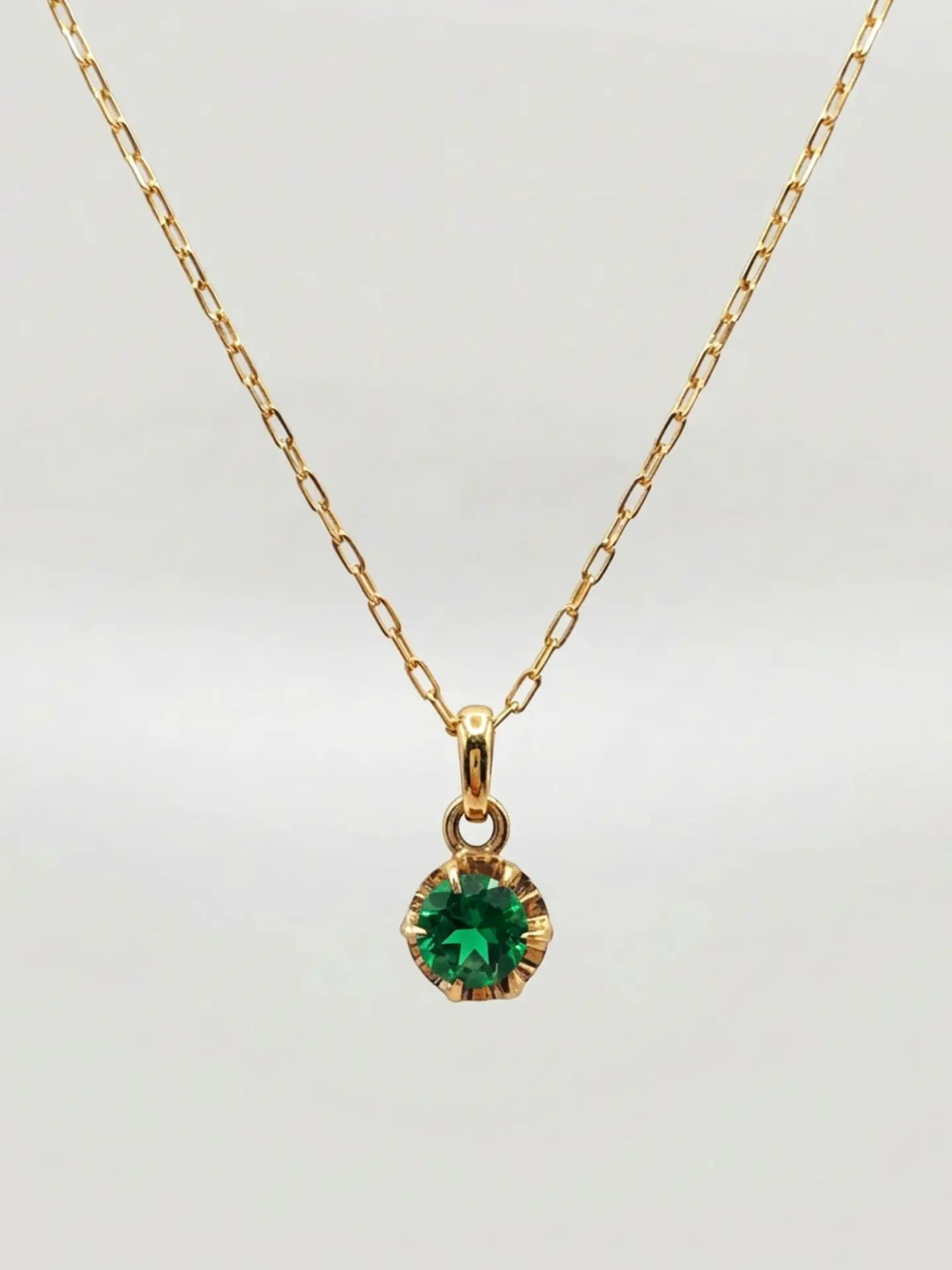 Cadena Chatón Jardín de Esmeralda Oro 18k 1