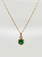 Cadena Chatón Jardín de Esmeralda Oro 18k - Miniatura 1