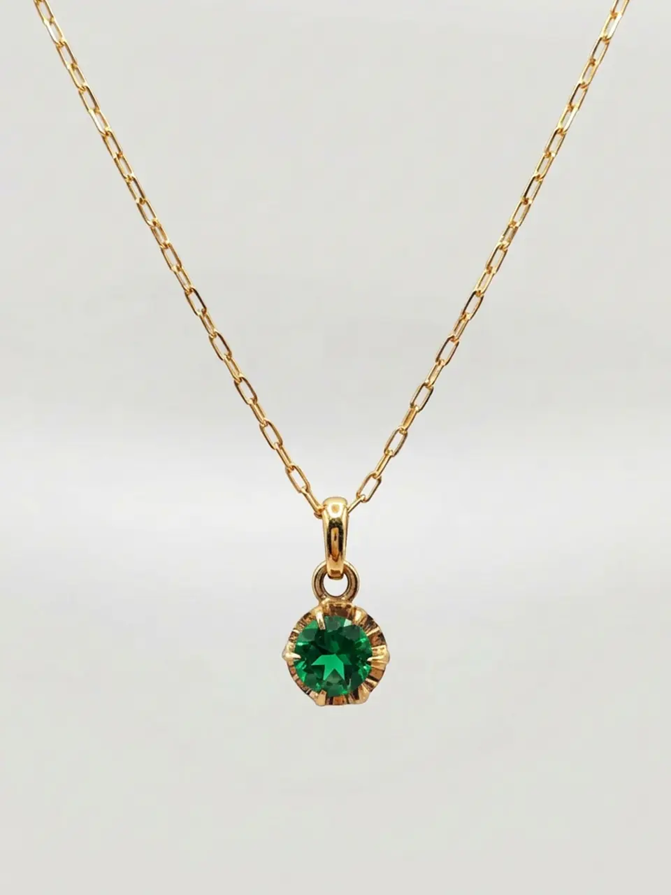 Cadena Chatón Jardín de Esmeralda Oro 18k 1
