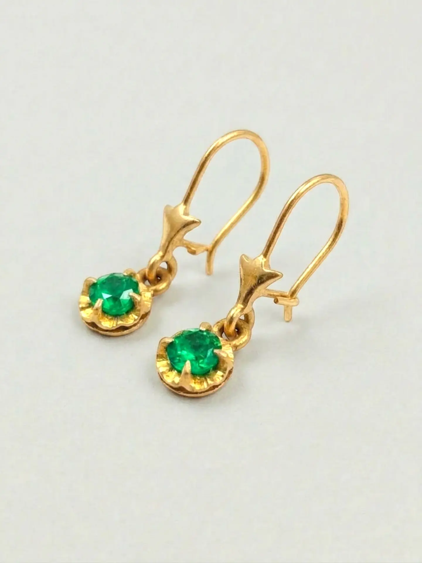 Aros Chatón Esmeralda Colgante de Gala Oro 18k 2